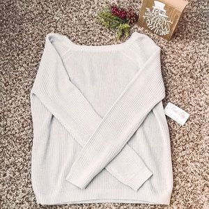 Pink Lily light gray sweater